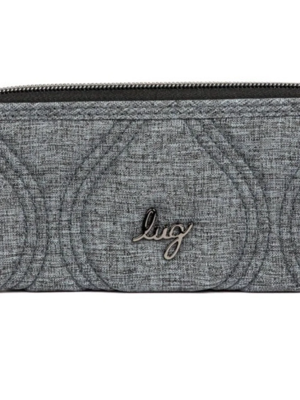 lug Gray Quilted Zip-Around Wallet